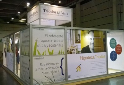 Stand de feria textil para Triodos Bank