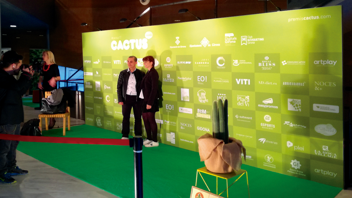 Photocall textil para la entrega de los Premios Cactus.