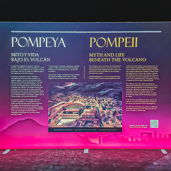 Exposición con cajas de luz: Los últimos días de Pompeya.