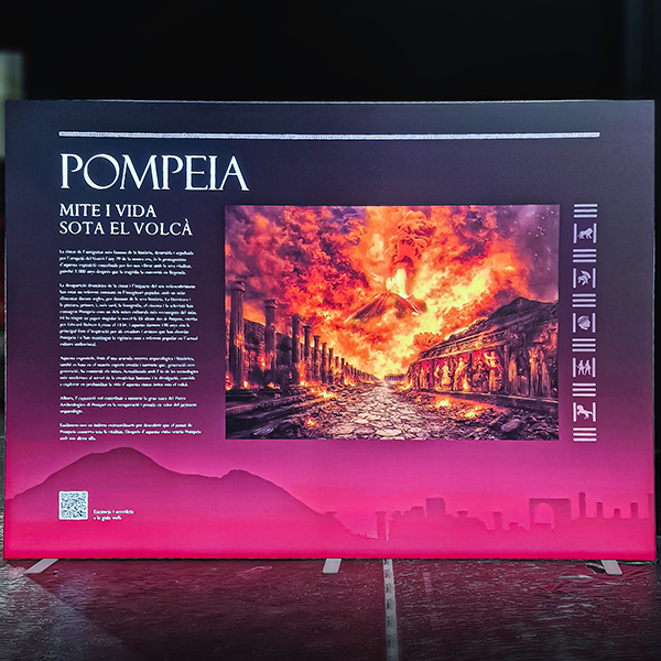Exposición con cajas de luz: Los últimos días de Pompeya.